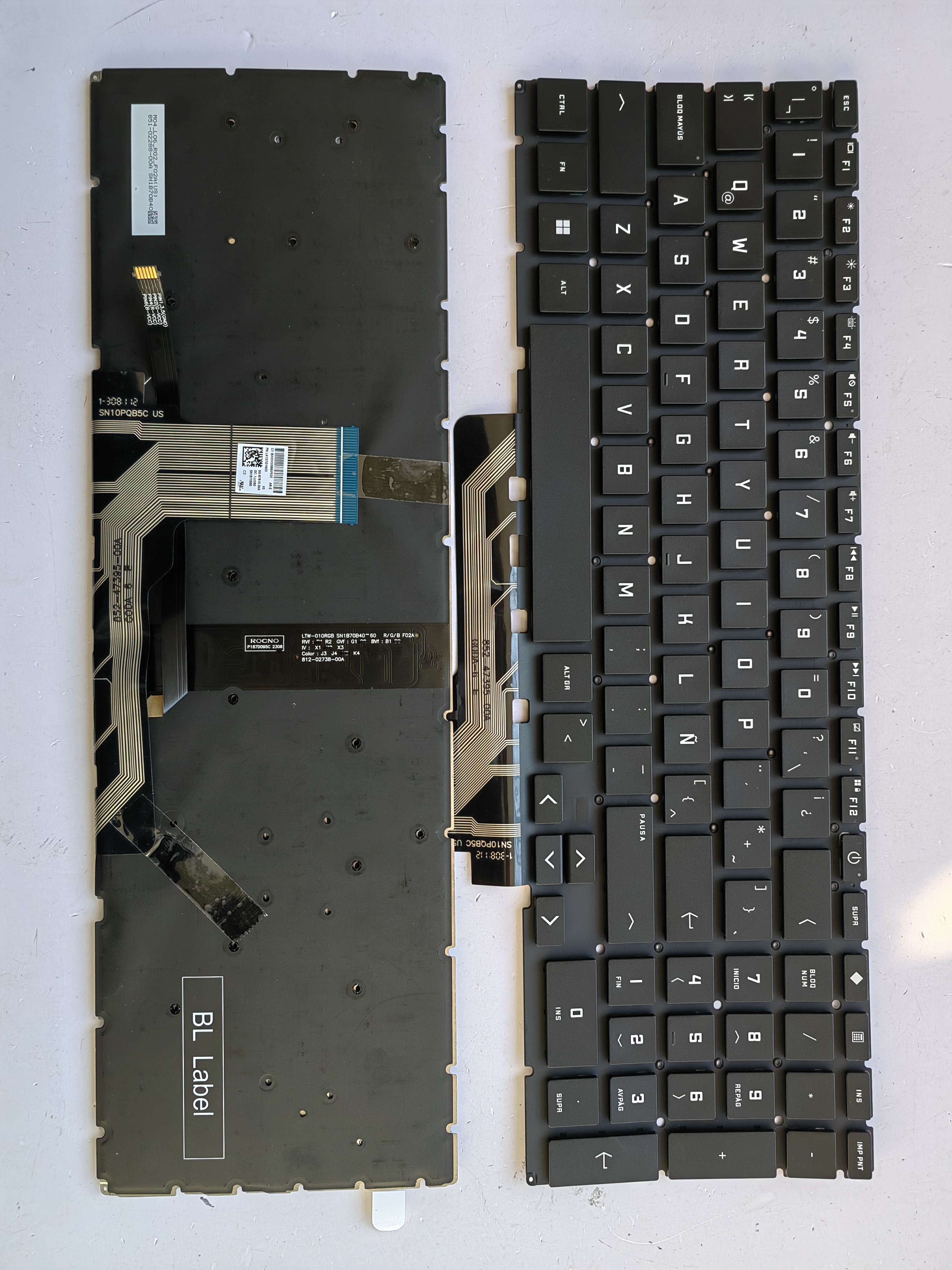 Picture of New Replacement Laptop Keyboard For HP 15-FA/16-R/16-D/16-E/16-S Colorful backlight Enter BLACK Backlit LA Layout